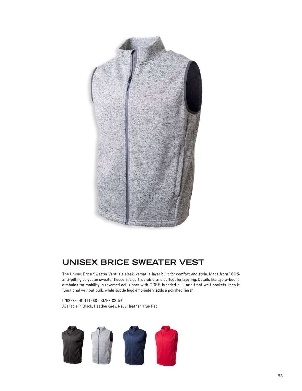 OOBE Unisex Brice Sweater Vest