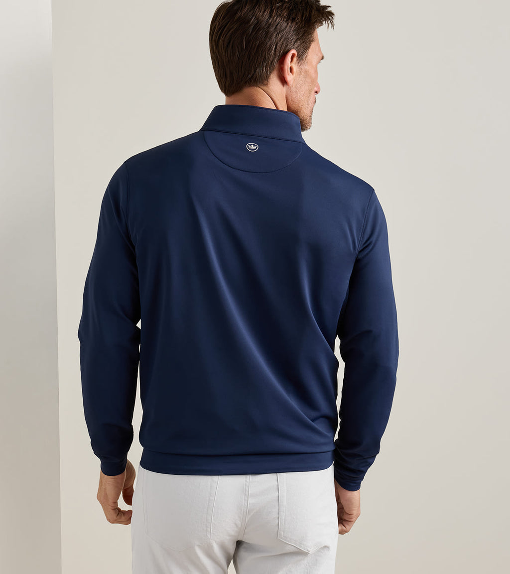 Peter Millar Perth Performance Quarter-Zip - Navy, detail