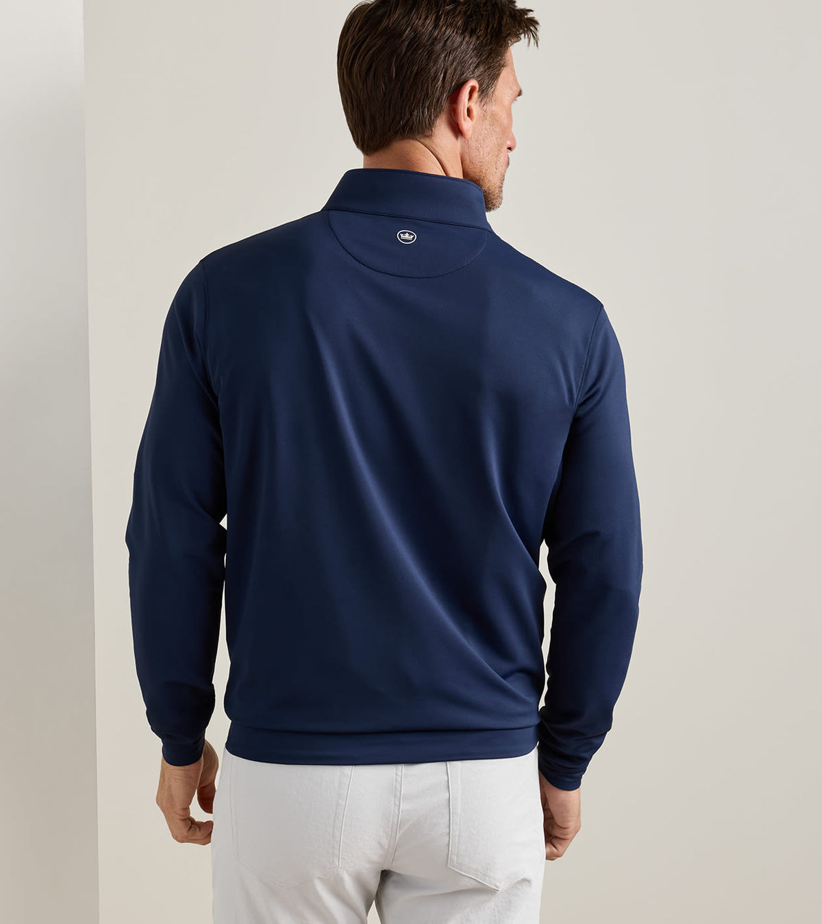Peter Millar Perth Performance Quarter-Zip - Navy, detail