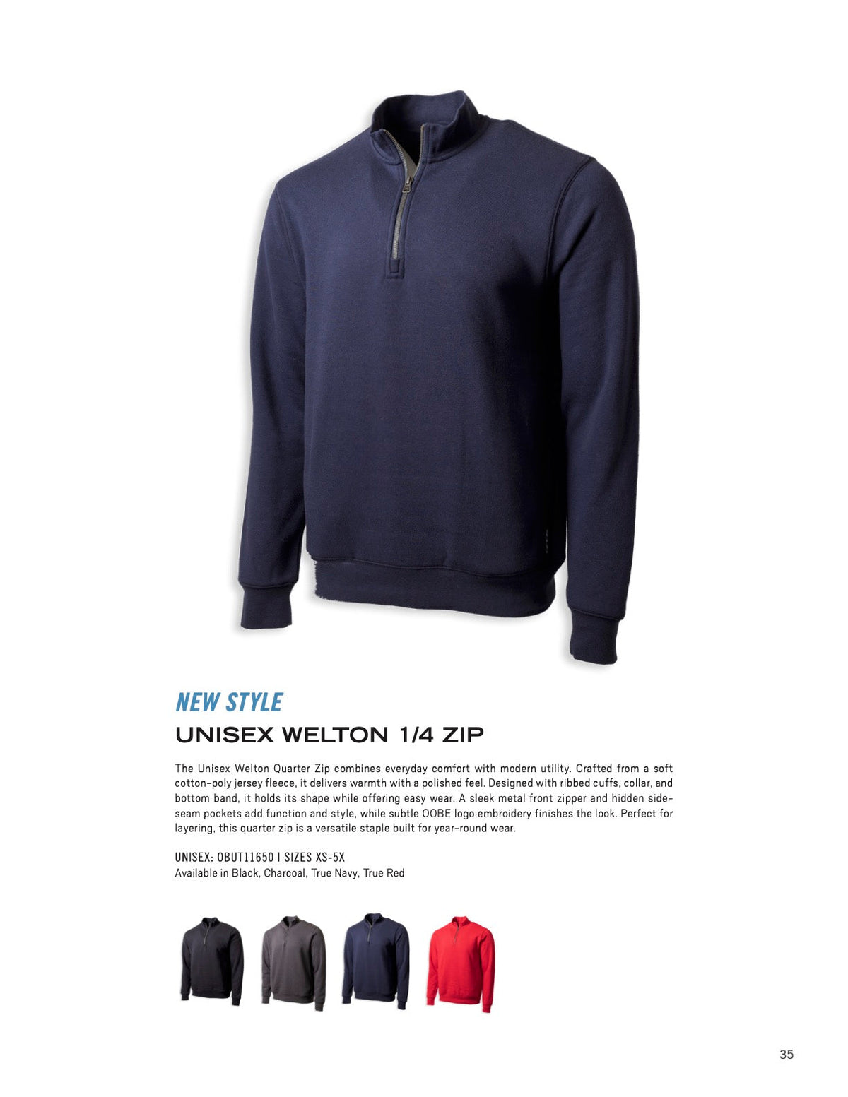 OOBE Unisex Welton 1/4 Zip